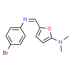2-Furanamine,5-[[(4-bromophenyl)imino]methyl]-N,N-dimethyl- picture