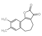 8,9-Dimethyl-5,6-dihydro-2H-benzo(6,7)cyclohepta(1,2-b)furan-2,3(4H)-dione结构式