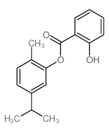 Benzoic acid, 2-hydroxy-, 2-methyl-5- (1-methylethyl)phenyl ester Structure