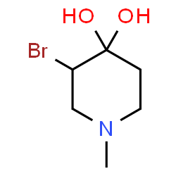 4,4-Piperidinediol, 3-bromo-1-methyl- (9CI) Structure