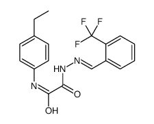 N-(4-Ethylphenyl)-2-oxo-2-{(2E)-2-[2-(trifluoromethyl)benzylidene ]hydrazino}acetamide Structure