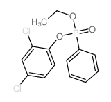 2,4-dichloro-1-(ethoxy-phenyl-phosphoryl)oxy-benzene结构式