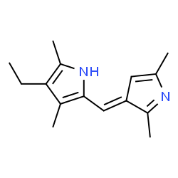 1H-Pyrrole,2-[(Z)-(2,5-dimethyl-3H-pyrrol-3-ylidene)methyl]-4-ethyl-3,5-dimethyl-(9CI) Structure