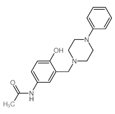 Acetamide,N-[4-hydroxy-3-[(4-phenyl-1-piperazinyl)methyl]phenyl]-结构式