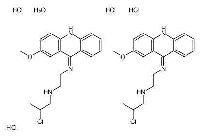 N-(2-chloropropyl)-N'-(2-methoxyacridin-9-yl)ethane-1,2-diamine,hydrate,tetrahydrochloride Structure