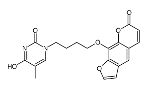 2,4(1H,3H)-Pyrimidinedione, 5-methyl-1-(4-((7-oxo-7H-furo(3,2-g)(1)ben zopyran-9-yl)oxy)butyl)- picture