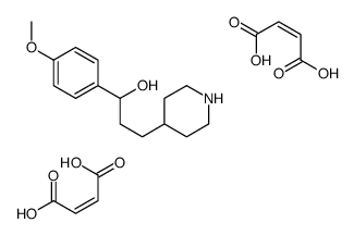 (E)-but-2-enedioic acid,1-(4-methoxyphenyl)-3-piperidin-4-ylpropan-1-ol Structure