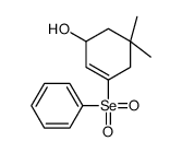 5,5-dimethyl-3-phenylselenonylcyclohex-2-en-1-ol结构式
