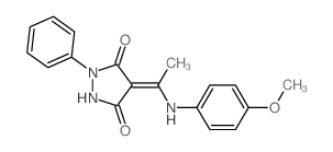 3,5-Pyrazolidinedione,4-[1-[(4-methoxyphenyl)amino]ethylidene]-1-phenyl- picture