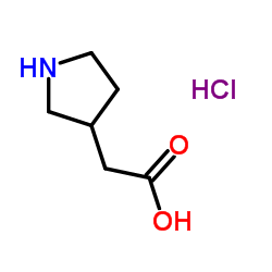 3-Pyrrolidinylacetic acid hydrochloride (1:1) structure