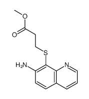 8-methoxycarbonyl ethylthio-7-quinolylamine结构式