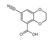 7-cyano-2,3-dihydro-1,4-benzodioxine-5-carboxylic acid结构式