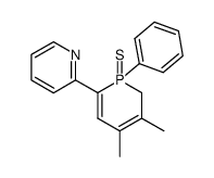 3,4-dimethyl-1-phenyl-6-(pyridin-2-yl)-2H-phosphinine 1-sulfide Structure