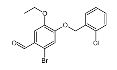 Benzaldehyde, 2-bromo-4-[(2-chlorophenyl)methoxy]-5-ethoxy picture