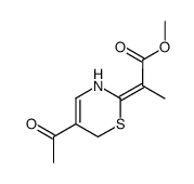 (acetyl-5 dihydro-3,6 2H-thiazine-1,3 ylidene-2)-2 propionate de methyle结构式