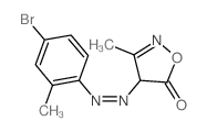 5(4H)-Isoxazolone,4-[2-(4-bromo-2-methylphenyl)diazenyl]-3-methyl-结构式