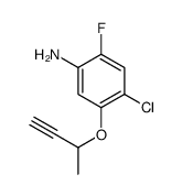 5-but-3-yn-2-yloxy-4-chloro-2-fluoroaniline结构式