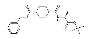 4-(1-tert-butoxycarbonylethyl-carbamoyl)-piperidine-1-carboxylic acid benzyl ester结构式
