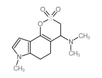 N,N,7-trimethyl-2,2-dioxo-3,4,5,6-tetrahydrooxathiino[6,5-e]indol-4-amine结构式