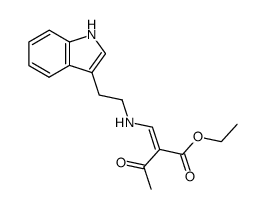 2-[1-[2-(1H-Indol-3-yl)-ethylamino]-meth-(E)-ylidene]-3-oxo-butyric acid ethyl ester Structure