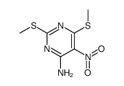 2,6-bis-methylsulfanyl-5-nitro-pyrimidin-4-ylamine结构式