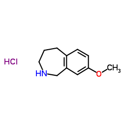 8-Methoxy-2,3,4,5-tetrahydro-1H-2-benzazepine hydrochloride (1:1)结构式