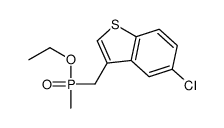 (5-氯苯并[b]噻吩-3-基)甲基(甲基)磷酸乙酯结构式