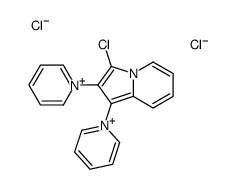 3-chloro-1,2-di(pyridin-1-ium-1-yl)indolizine,dichloride Structure