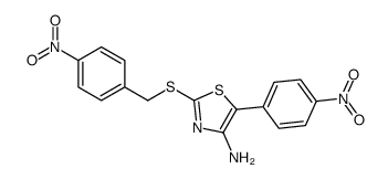 5-(4-nitrophenyl)-2-[(4-nitrophenyl)methylsulfanyl]-1,3-thiazol-4-amine Structure