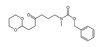 Benzyl [6-(1,3-dioxan-2-yl)-4-oxohexyl]methylcarbamate结构式