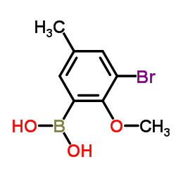 3-BROMO-5-METHYL-2-METHOXYPHENYLBORONIC& structure
