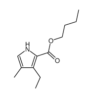 butyl 3-ethyl-4-methylpyrrole-2-carboxylate结构式