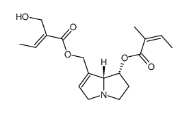 2-Butenoic acid, 2-(hydroxymethyl)-, ((1R,7ar)-2,3,5,7A-tetrahydro-1-(((2Z)-2-methyl-1-oxo-2-butenyl)oxy)-1H-pyrrolizin-7-yl)methyl ester, (2E)-结构式