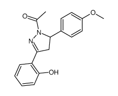 1-acetyl-3-(2-hydroxyphenyl)-5-(4-methoxyphenyl)-2-pyrazoline结构式