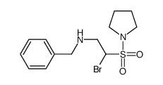 N-benzyl-2-bromo-2-pyrrolidin-1-ylsulfonylethanamine结构式