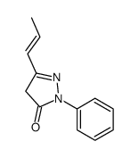 2-phenyl-5-prop-1-enyl-4H-pyrazol-3-one结构式