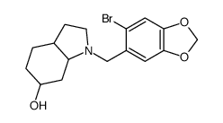 1-[(6-bromo-1,3-benzodioxol-5-yl)methyl]-2,3,3a,4,5,6,7,7a-octahydroindol-6-ol结构式