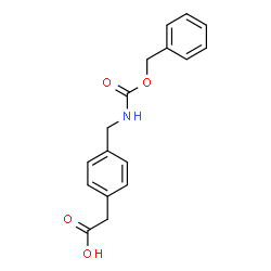Benzeneacetic acid, 4-[[[(phenylmethoxy)carbonyl]amino]Methyl]-结构式