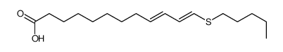 12-pentylsulfanyldodeca-9,11-dienoic acid结构式