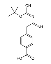 4-[2-amino-2-[(2-methylpropan-2-yl)oxycarbonylimino]ethyl]benzoic acid Structure