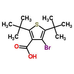 4-Bromo-2,5-di-tert-butylthiophene-3-carboxylic acid Structure