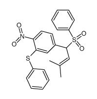 4-(1-Benzenesulfonyl-3-methyl-but-2-enyl)-1-nitro-2-phenylsulfanyl-benzene Structure