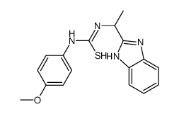 1-[1-(1H-benzimidazol-2-yl)ethyl]-3-(4-methoxyphenyl)thiourea结构式