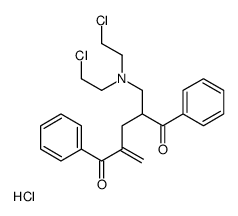 2-[bis(2-chloroethyl)aminomethyl]-4-methylidene-1,5-diphenylpentane-1,5-dione,hydrochloride结构式