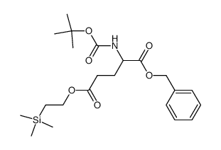 α-benzyl Nα-(tert-butyloxycarbonyl)-γ-<2-(trimethylsilyl)ethyl>-L-glutamate Structure