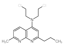 1,8-Naphthyridin-4-amine,N,N-bis(2-chloroethyl)-7-methyl-2-propyl- structure