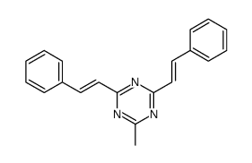 2-methyl-4,6-bis(2-phenylethenyl)-1,3,5-triazine结构式