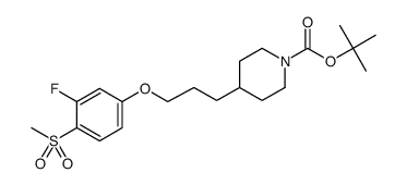 4-[3-(3-fluoro-4-methanesulfonylphenoxy)propyl]piperidine-1-carboxylic acid tert-butyl ester结构式