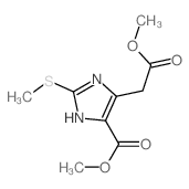 methyl 5-(methoxycarbonylmethyl)-2-methylsulfanyl-1H-imidazole-4-carboxylate结构式