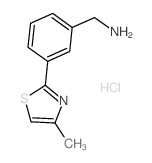 [3-(4-methyl-1,3-thiazol-2-yl)phenyl]methanamine,hydrochloride结构式